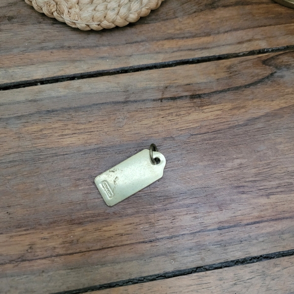 Coach Gold Hang Tag Keychain Bag Charm Pendant - Picture 3 of 5